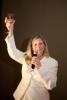 Mary Ellen Lannon toasts the memory of Steve Fischel